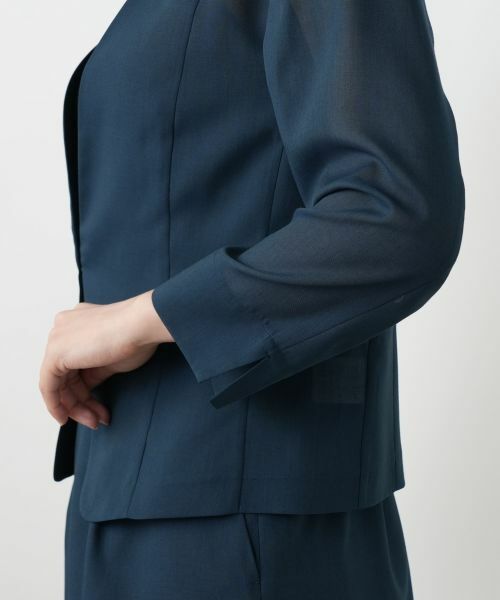 Leilian / レリアン テーラードジャケット | ノーカラーシアージャケット | 詳細13