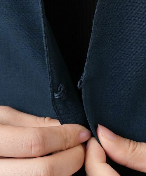 Leilian / レリアン テーラードジャケット | ノーカラーシアージャケット | 詳細15