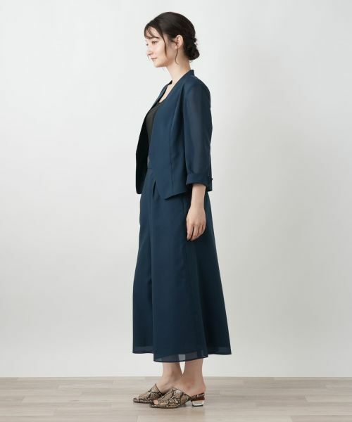 Leilian / レリアン テーラードジャケット | ノーカラーシアージャケット | 詳細5