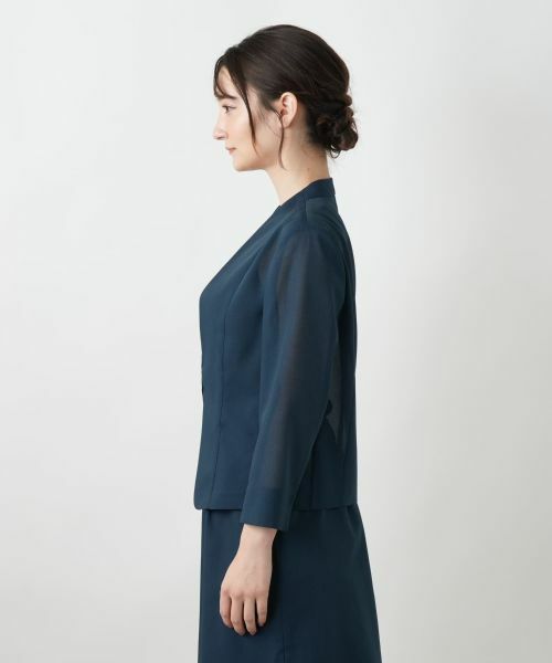 Leilian / レリアン テーラードジャケット | ノーカラーシアージャケット | 詳細8