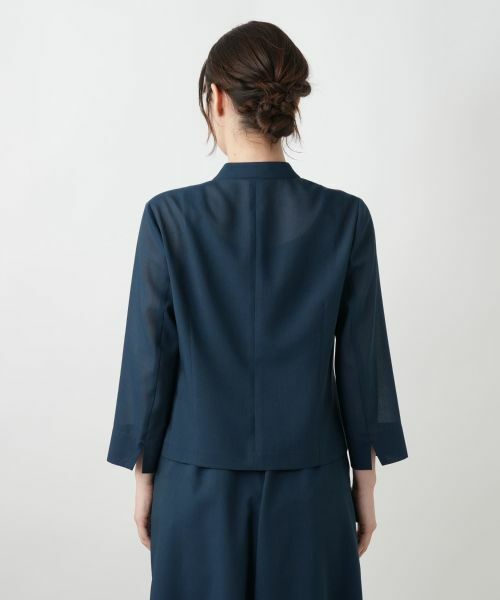 Leilian / レリアン テーラードジャケット | ノーカラーシアージャケット | 詳細9