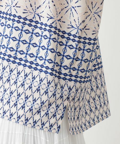 Leilian / レリアン シャツ・ブラウス | 幾何学柄ブラウス | 詳細10