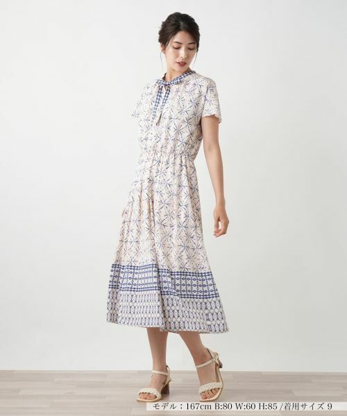 Leilian / レリアン ドレス | 【店舗人気】幾何学柄ワンピース | 詳細1