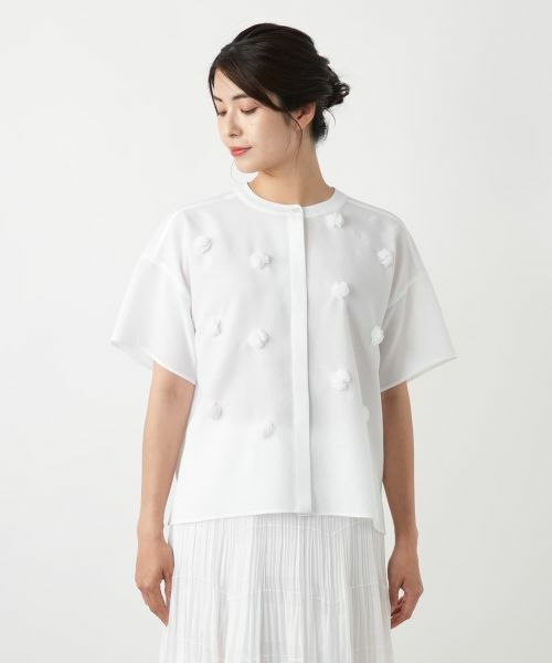 Leilian / レリアン シャツ・ブラウス | フラワーモチーフブラウス | 詳細7