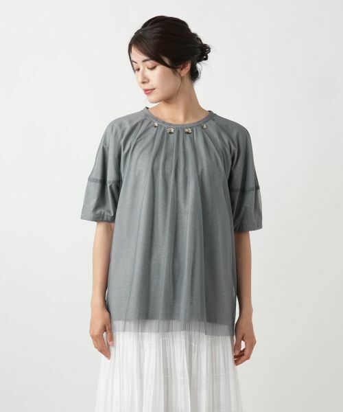 Leilian / レリアン カットソー | 【店舗人気】チュールレイヤードカットソー | 詳細12