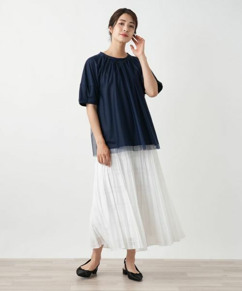 Leilian / レリアン カットソー | 【店舗人気】チュールレイヤードカットソー | 詳細5