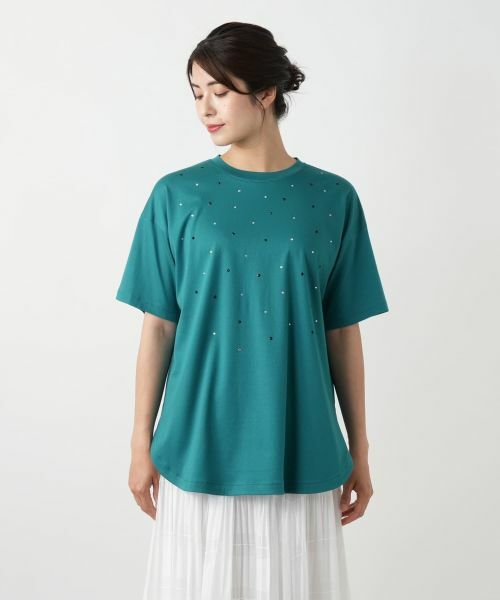 Leilian / レリアン カットソー | 【店舗人気】フロントビジューTシャツ | 詳細10