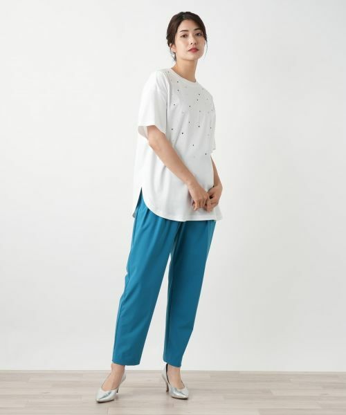 Leilian / レリアン カットソー | 【店舗人気】フロントビジューTシャツ | 詳細4