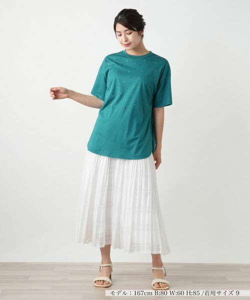 Leilian / レリアン カットソー | 【店舗人気】フロントビジューTシャツ | 詳細7