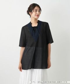 Leilian / レリアン シャツ・ブラウス | 【店舗人気】レースアップブラウス