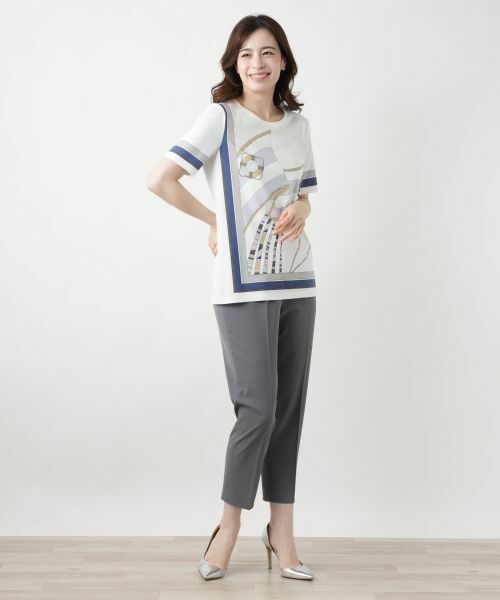 Leilian / レリアン Tシャツ | プリントカットソー【ROCHAS Premiere】 | 詳細1