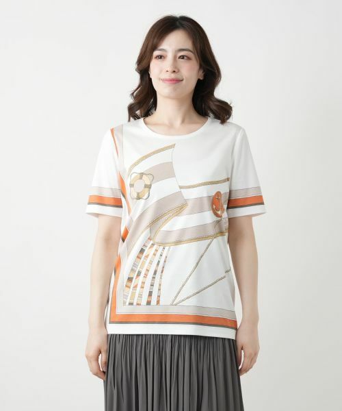 Leilian / レリアン Tシャツ | プリントカットソー【ROCHAS Premiere】 | 詳細7