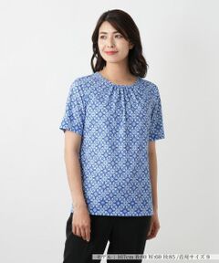 Leilian / レリアン カットソー | 幾何学柄カットソー【ROCHAS Premiere】