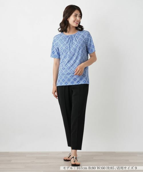 Leilian / レリアン カットソー | 幾何学柄カットソー【ROCHAS Premiere】 | 詳細1