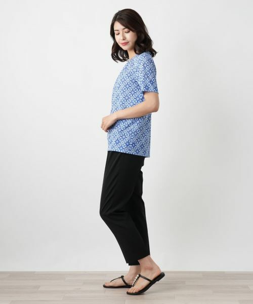 Leilian / レリアン カットソー | 幾何学柄カットソー【ROCHAS Premiere】 | 詳細2