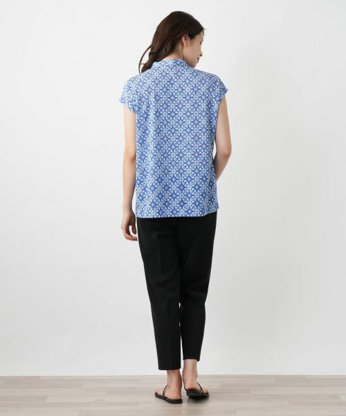 Leilian / レリアン カットソー | 幾何学柄ボウタイブラウス【ROCHAS Premiere】 | 詳細3