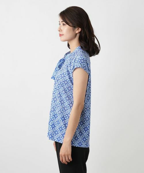 Leilian / レリアン カットソー | 幾何学柄ボウタイブラウス【ROCHAS Premiere】 | 詳細5