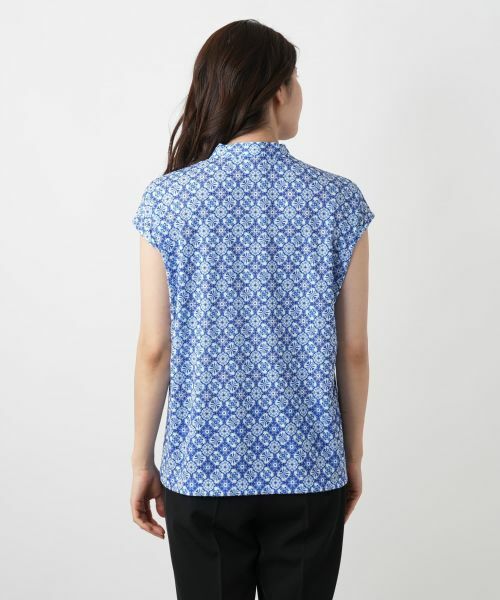 Leilian / レリアン カットソー | 幾何学柄ボウタイブラウス【ROCHAS Premiere】 | 詳細6