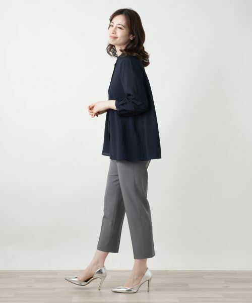 Leilian / レリアン シャツ・ブラウス | バンドカラーブラウス【ROCHAS Premiere】 | 詳細2