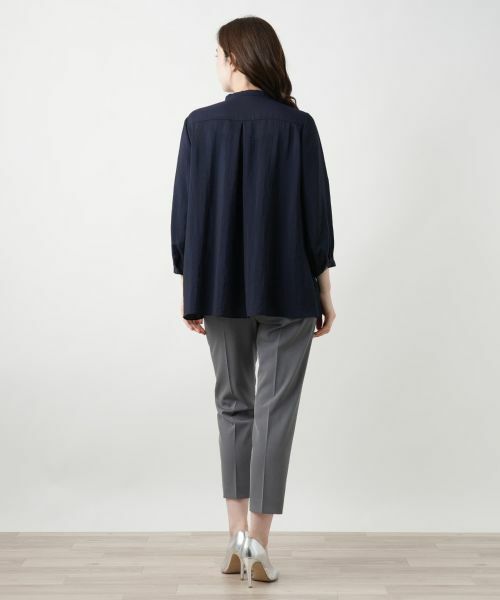 Leilian / レリアン シャツ・ブラウス | バンドカラーブラウス【ROCHAS Premiere】 | 詳細3