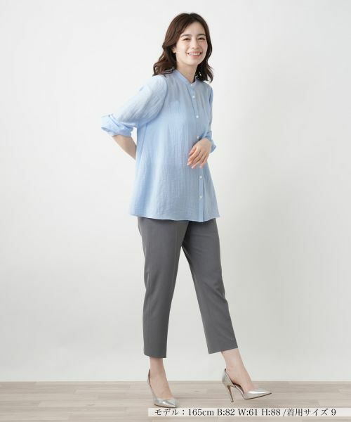 Leilian / レリアン シャツ・ブラウス | バンドカラーブラウス【ROCHAS Premiere】 | 詳細4