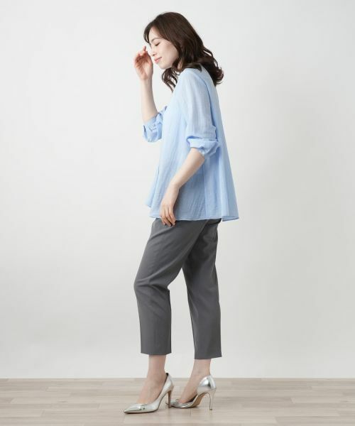 Leilian / レリアン シャツ・ブラウス | バンドカラーブラウス【ROCHAS Premiere】 | 詳細5