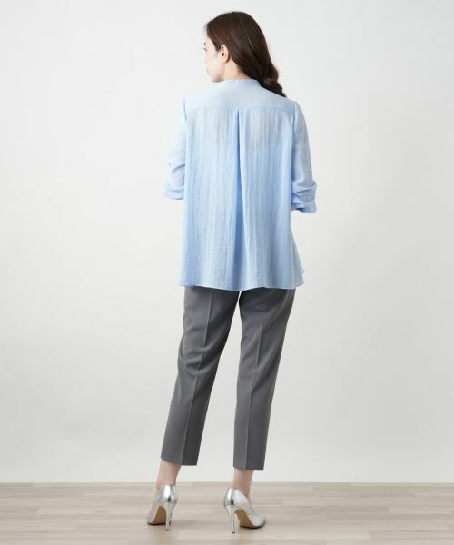 Leilian / レリアン シャツ・ブラウス | バンドカラーブラウス【ROCHAS Premiere】 | 詳細6