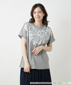 Leilian / レリアン カットソー | フラワーモチーフカットソー【MUSE BY ROCHAS Premiere】