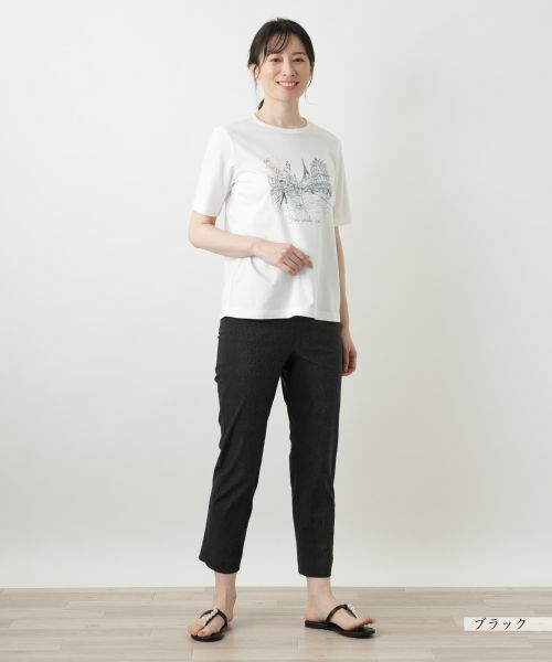 Leilian / レリアン その他パンツ | プリントスリムパンツ | 詳細1