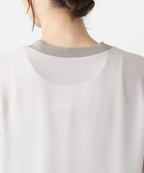 Leilian / レリアン カットソー | リブ切替シアープルオーバー | 詳細14