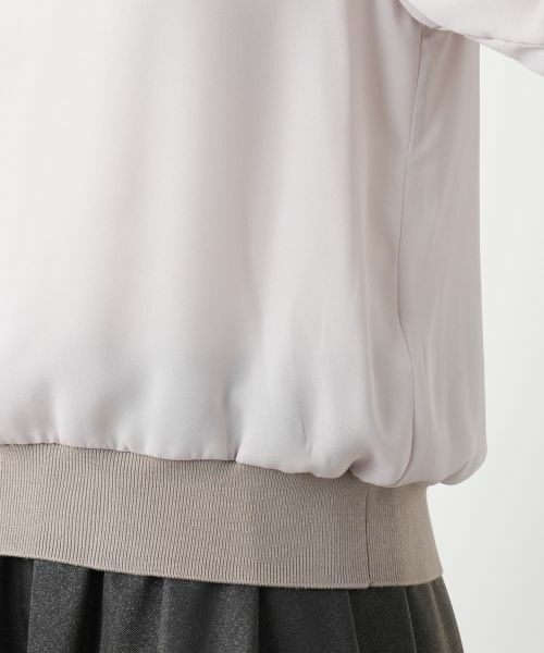 Leilian / レリアン カットソー | リブ切替シアープルオーバー | 詳細16