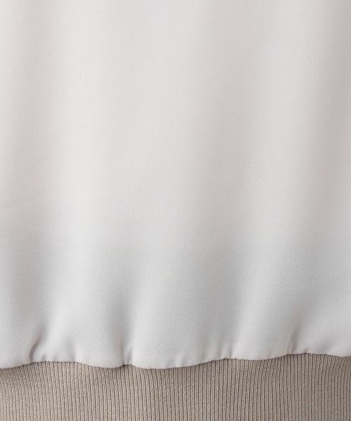 Leilian / レリアン カットソー | リブ切替シアープルオーバー | 詳細17