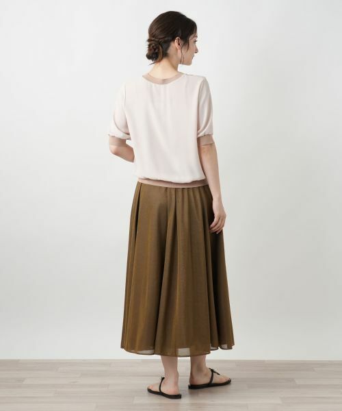 Leilian / レリアン カットソー | リブ切替シアープルオーバー | 詳細6