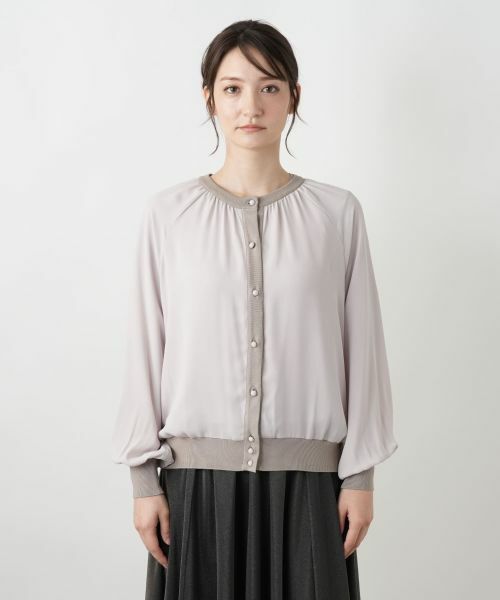 Leilian / レリアン カーディガン・ボレロ | 【店舗人気】異素材切り替えカーディガン | 詳細10