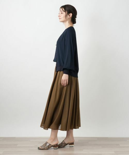 Leilian / レリアン カーディガン・ボレロ | 【店舗人気】異素材切り替えカーディガン | 詳細2