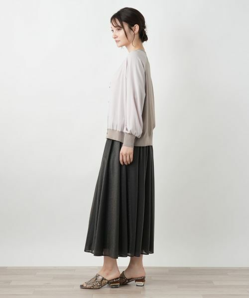 Leilian / レリアン カーディガン・ボレロ | 【店舗人気】異素材切り替えカーディガン | 詳細8