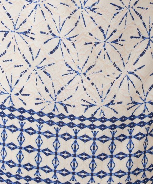 Leilian / レリアン ミニ・ひざ丈スカート | 【店舗人気】幾何学柄切替ラップ風スカート | 詳細12