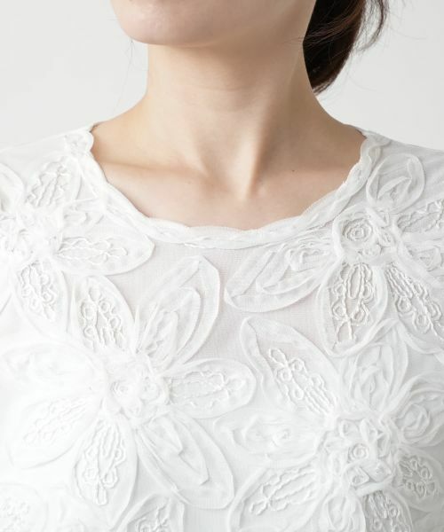 Leilian / レリアン カットソー | フラワーモチーフカットソー | 詳細13