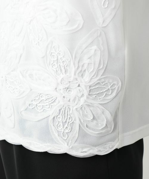 Leilian / レリアン カットソー | フラワーモチーフカットソー | 詳細16