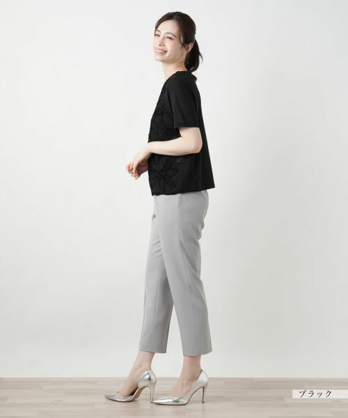 Leilian / レリアン カットソー | フラワーモチーフカットソー | 詳細2