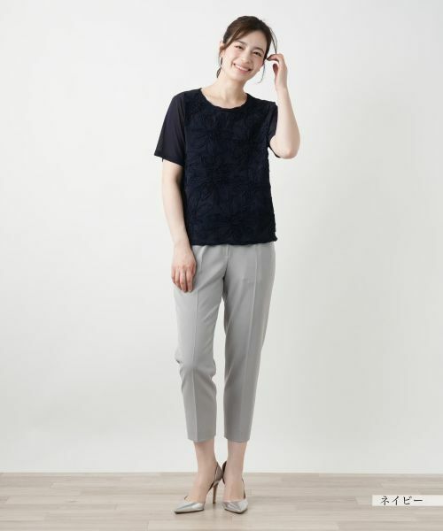 Leilian / レリアン カットソー | フラワーモチーフカットソー | 詳細4