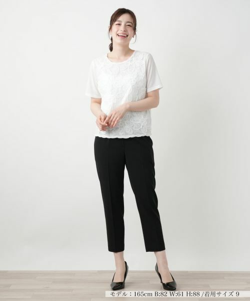 Leilian / レリアン カットソー | フラワーモチーフカットソー | 詳細7