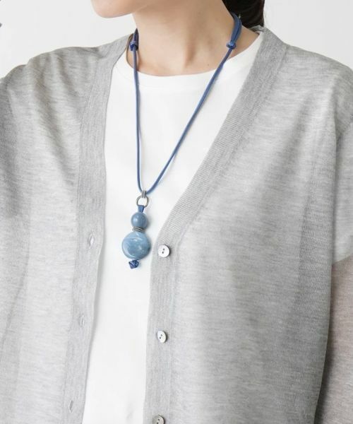 Leilian / レリアン ネックレス・ペンダント・チョーカー | 異素材ロングペンダント（コバルトブルー）