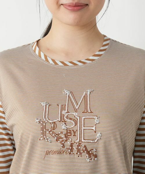 Leilian / レリアン カットソー | ボーダー切替七分袖カットソー【MUSE BY ROCHAS Premiere】 | 詳細10