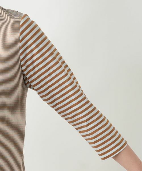 Leilian / レリアン カットソー | ボーダー切替七分袖カットソー【MUSE BY ROCHAS Premiere】 | 詳細12