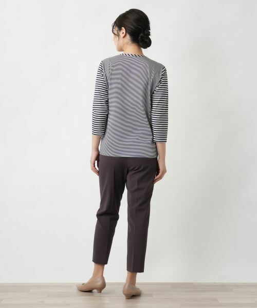 Leilian / レリアン カットソー | ボーダー切替七分袖カットソー【MUSE BY ROCHAS Premiere】 | 詳細3