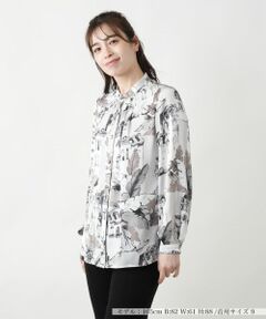 Leilian / レリアン シャツ・ブラウス | プリントバンドカラーブラウス【ROCHAS Premiere】