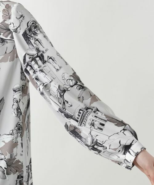 Leilian / レリアン シャツ・ブラウス | プリントバンドカラーブラウス【ROCHAS Premiere】 | 詳細10