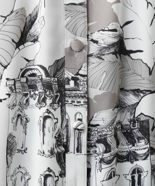 Leilian / レリアン シャツ・ブラウス | プリントバンドカラーブラウス【ROCHAS Premiere】 | 詳細12