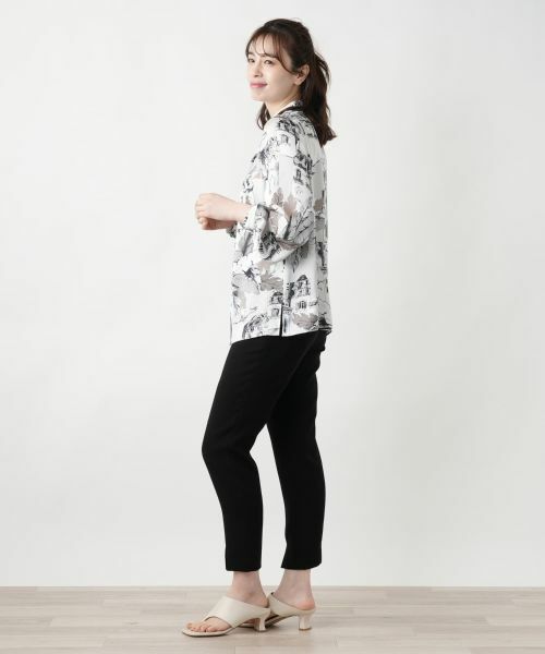 Leilian / レリアン シャツ・ブラウス | プリントバンドカラーブラウス【ROCHAS Premiere】 | 詳細2